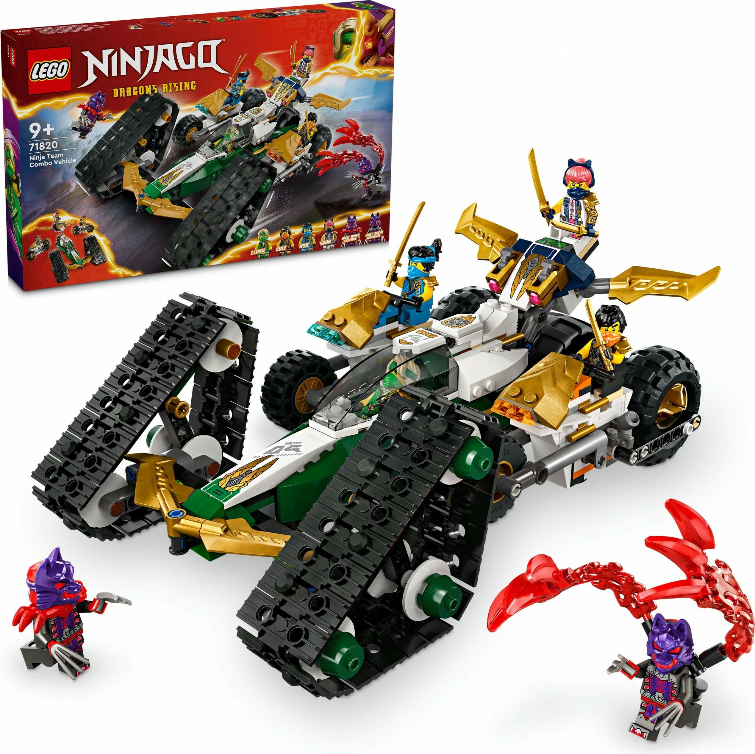 Kombinirano vozilo Ninjago Ninja Team LEGO 71820, večbarvno