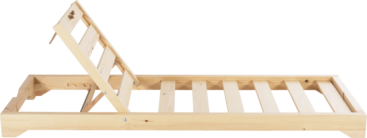 Profesionalni ležalnik za plažo IKARIA FH6115.01 iz borovega lesa v naravni barvi 80x208x32-100Hcm