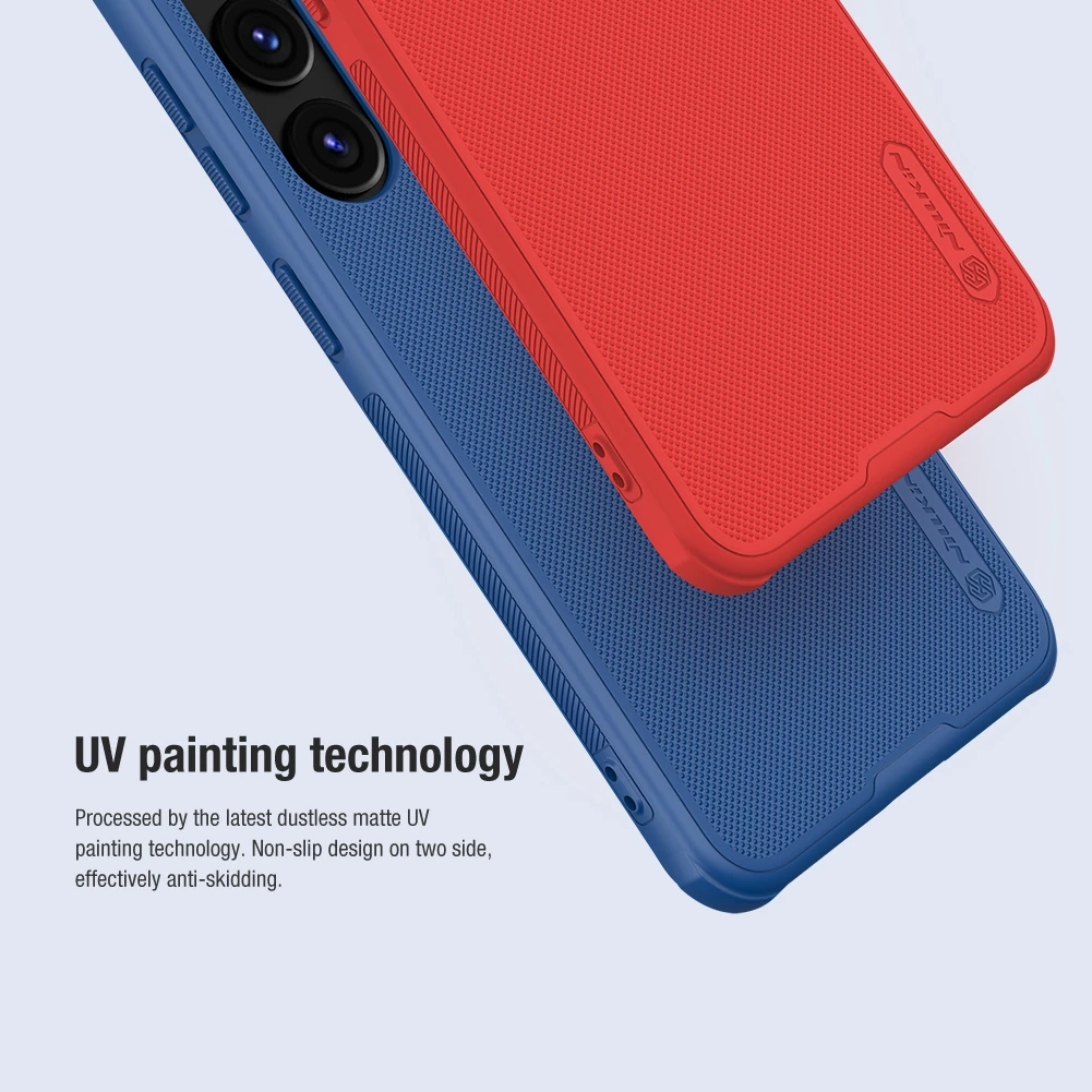 Zaščitni ovitek Super Frosted Shield Pro Nillkin za Samsung Galaxy S24, rdeč