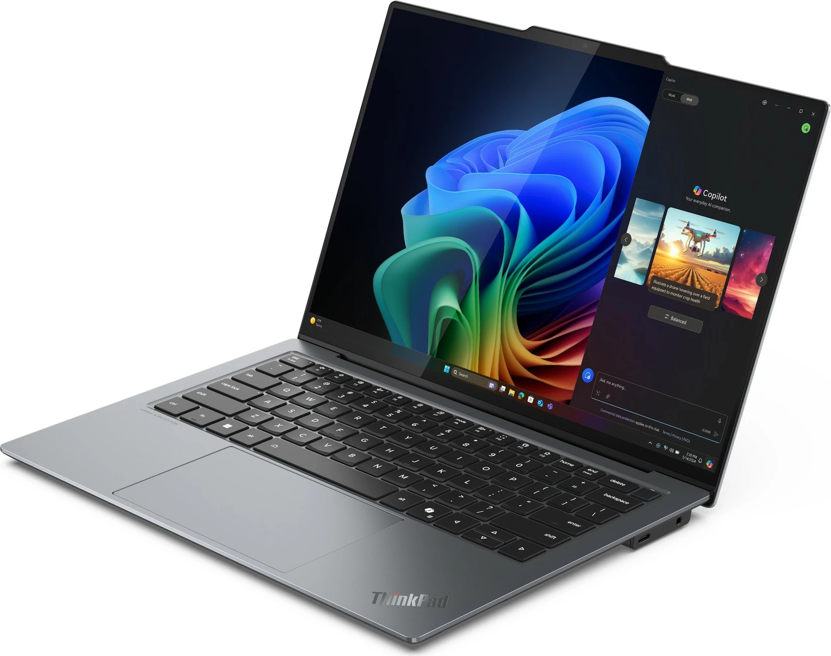 Prenosnik Lenovo ThinkPad X9-14 Gen 1 Copilot+ PC, Intel Core Ultra 5, 32 GB RAM, 512 GB SSD, 14 in, siv