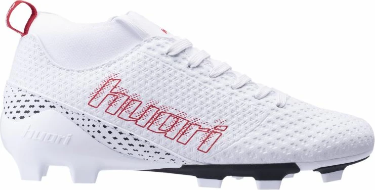 Nogometni čevlji za otroke, belo-rdeči Huari Dagano Teen AG
