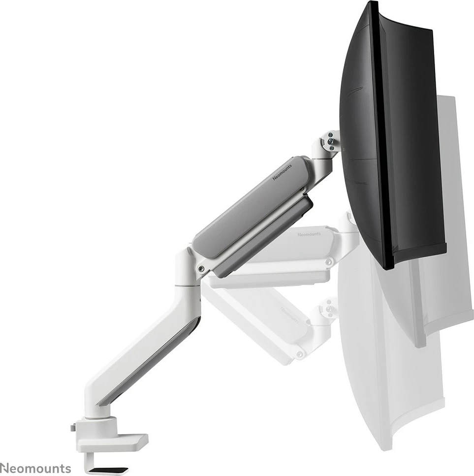 Nosilec za ultra širok ukrivljen zaslon Neomounts DS70PLUS-450WH1, Clamp/Grommet, 18 kg, 43,2 cm (17"), 124,5 cm (49"), 100 x 100 mm, bel