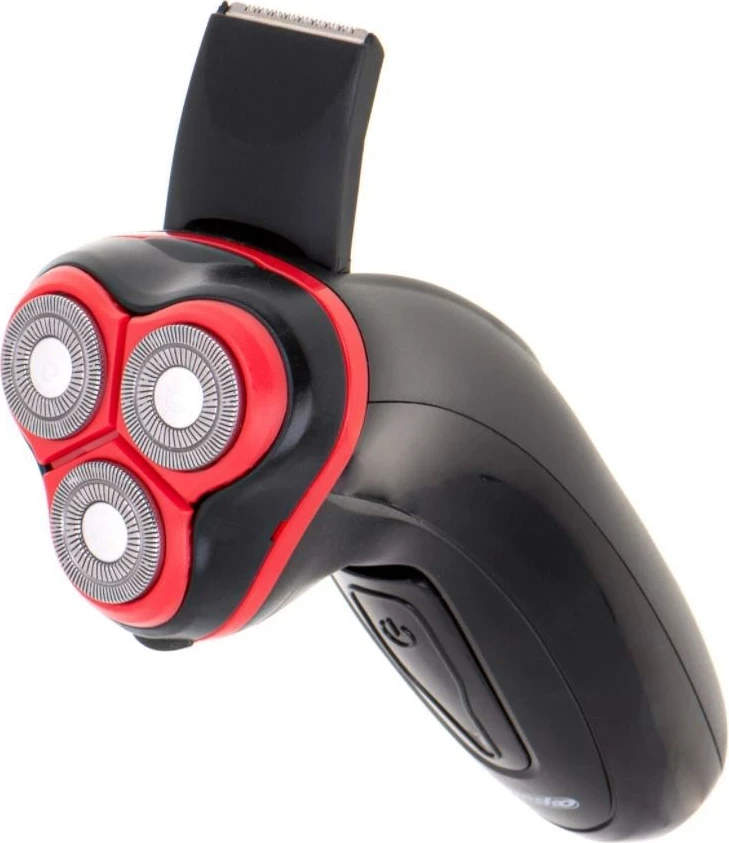 Električni brivnik Adler MS 2926, za moške, s trimerjem, črno/rdeč