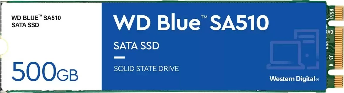 SSD, Western Digital Blue SA510, 500 GB, M.2