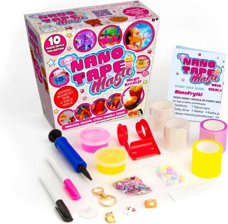 Kreativni set Nano Tape Magic Deluxe, 10 projektov, večbarven, Epee EP60514