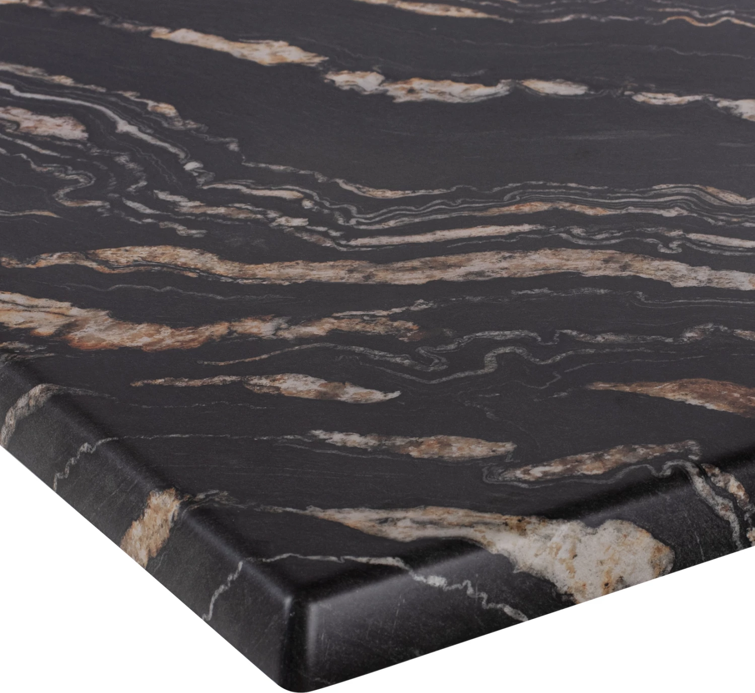 Kvadratna mizna plošča iz Werzalita v črno-zlati barvi marmorja 60x60 cm