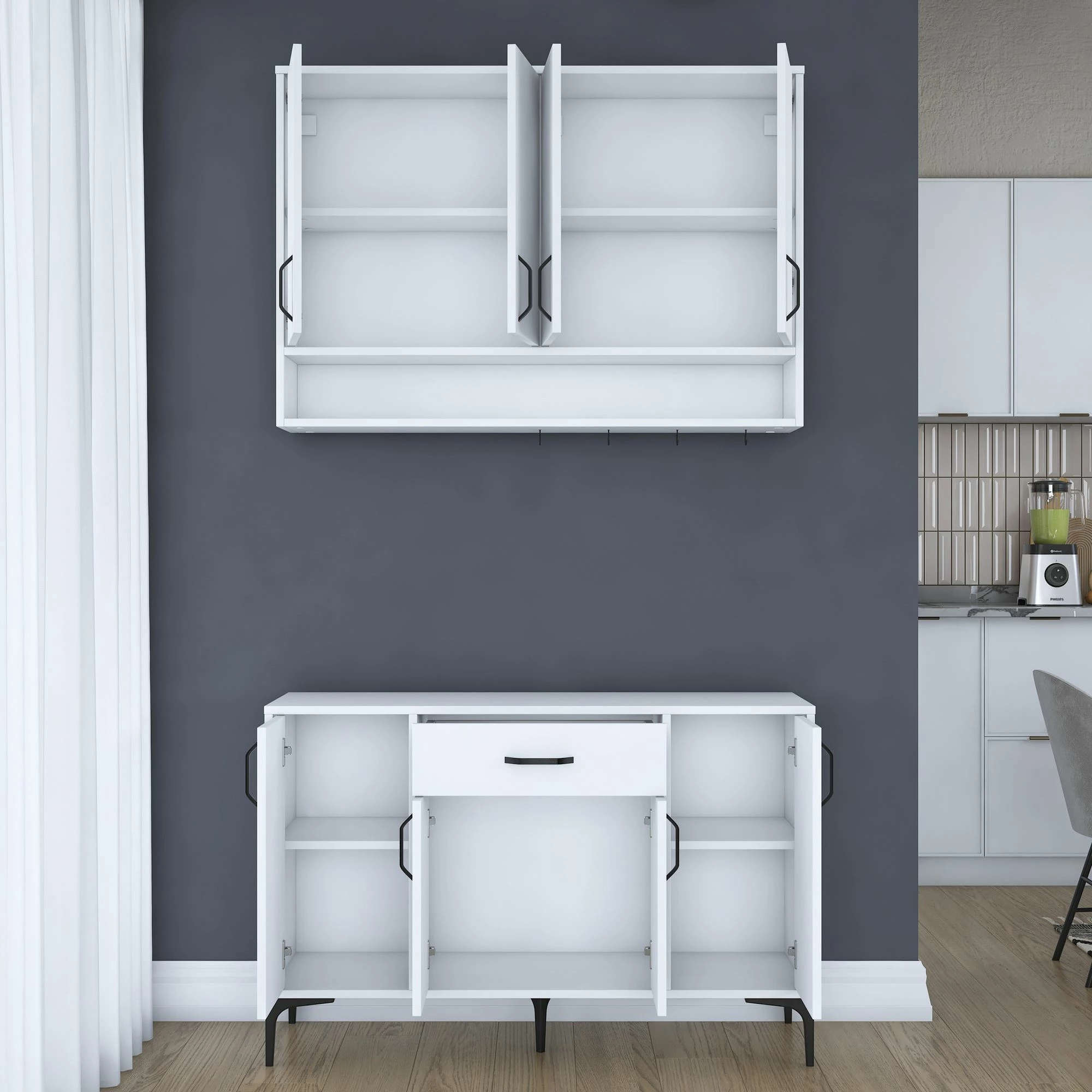 Stojalo za kavo, belo, Skye Decor JE205 - 3824