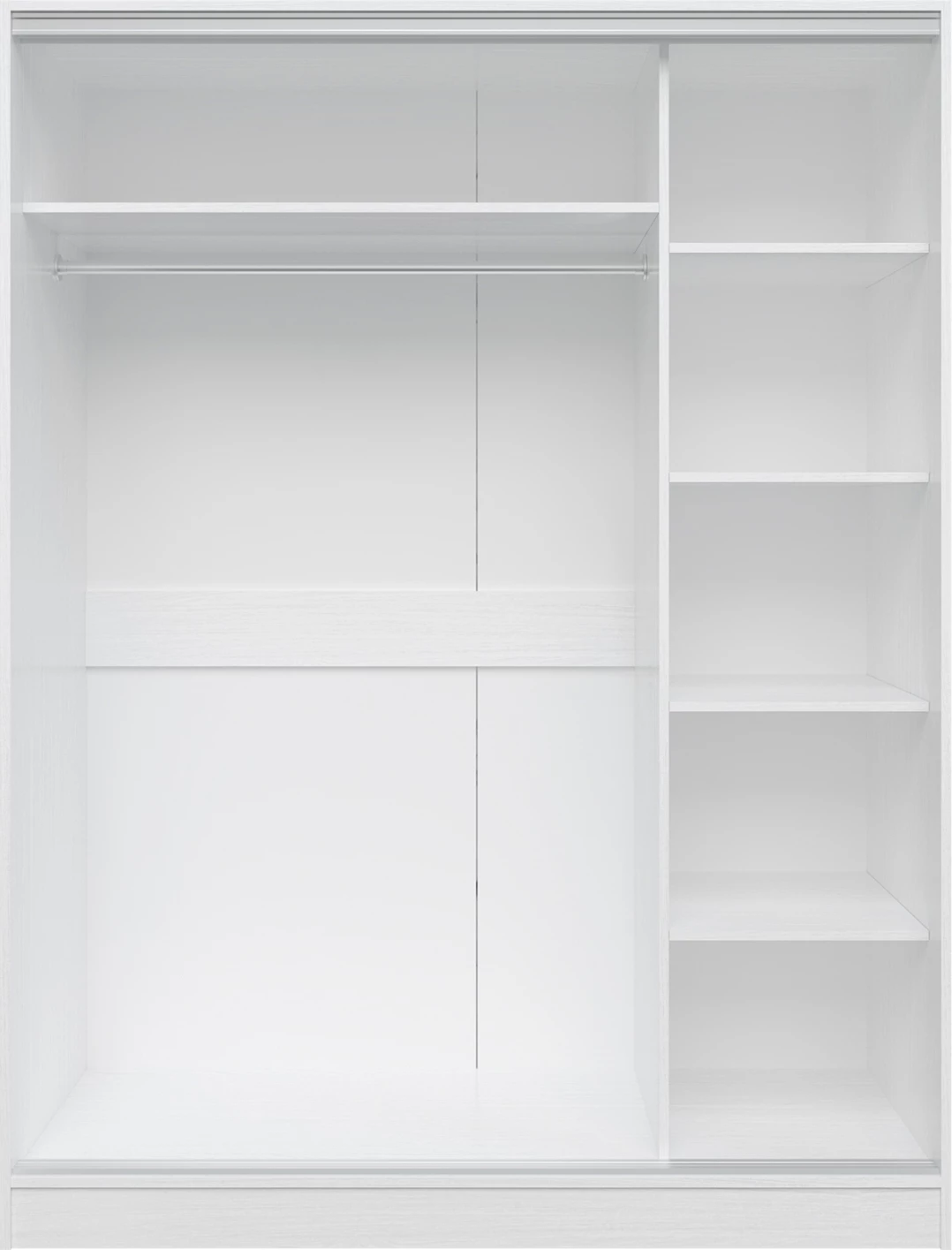 Garderobna omara z drsnimi vrati z ogledalom bela FH2434.03 160x60x210 cm