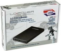 Zunanje ohišje za 2,5" LC-Power LC-25U3-Becrux, USB 3.0, aluminij, črno