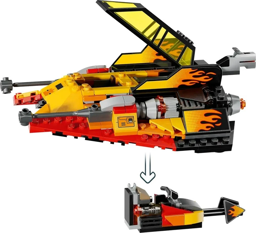 Snowspeeder iz kompleta LEGO Star Wars The Force Burner 75414, 349 kosov, 3 minifigure