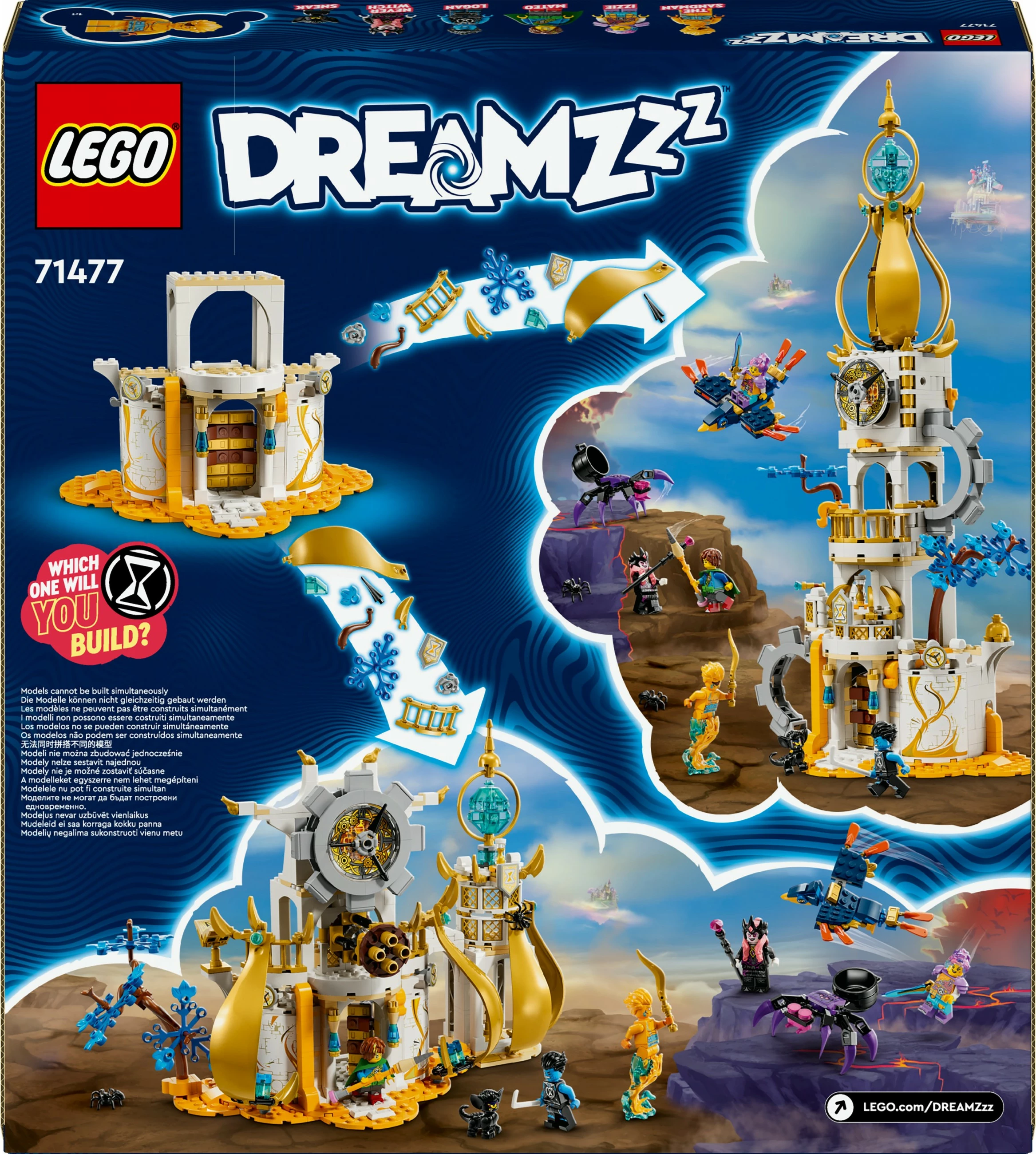 Gradbeni set Kula Sandmann, LEGO DREAMZzz 71477, 723 kosa, večbarven