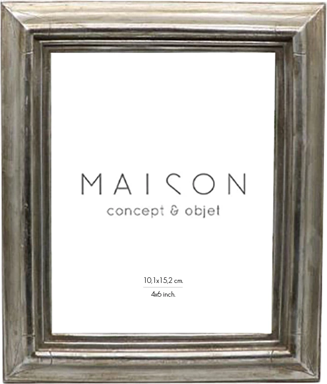 Fotookvir iz polirezina, srebrne barve, 20x3x25 cm Remel