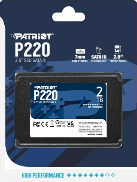 SSD 2TB, 2,5-palčni, Serial ATA III Patriot Memory P220