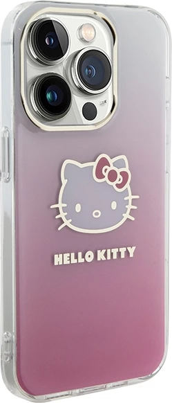 Ovitek z motivom Hello Kitty IML Gradient Electrop Kitty Head za iPhone 13 Pro Max, roza