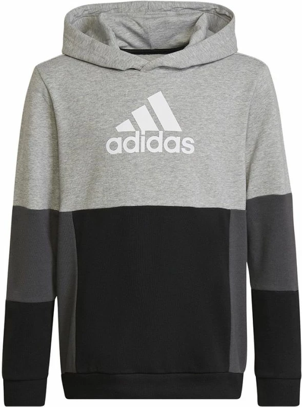 Duks z otroki adidas s kapuco, črn in siv