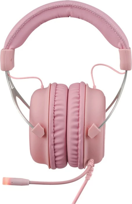 Slušalke za igre Deltaco Gaming Stereo, LED, rožnate