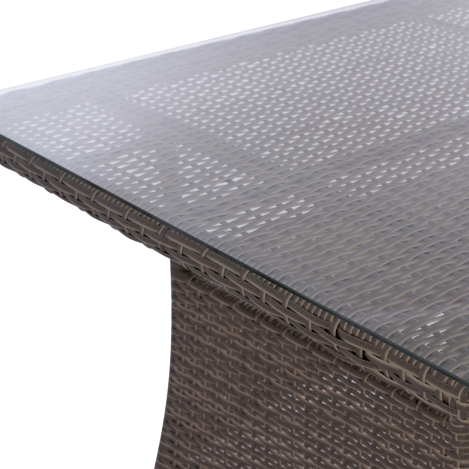 Kovinska miza Minsk rattan siva FH5507.01 150x90x75 cm