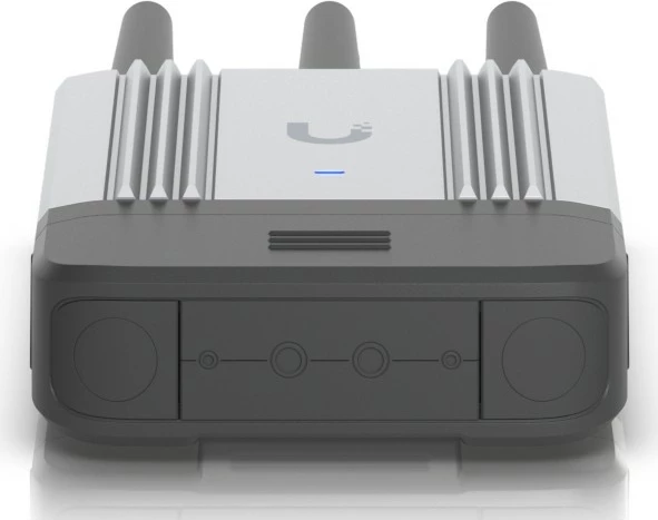 Industrijski mobilni usmerjevalnik z LTE Cat 4, WiFi, GPS, PoE Ubiquiti UniFi UMR-Industrial, črno-siv