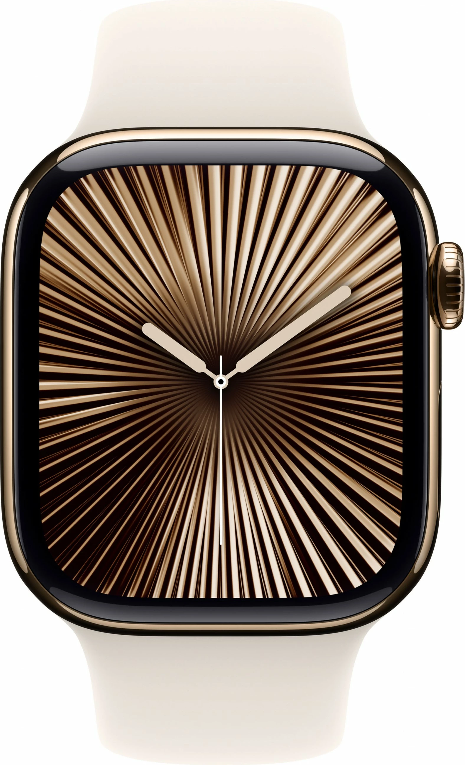 Pametna ura, titanium ohišje zlata, 42 mm, 64 GB, GPS + Cellular, športni pašček Starlight M/L — Apple Watch Series 10