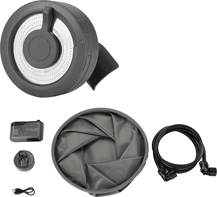 Prenosni komplet za tuširanje za kampiranje EcoFlow EFA-SHOWERKIT, siv