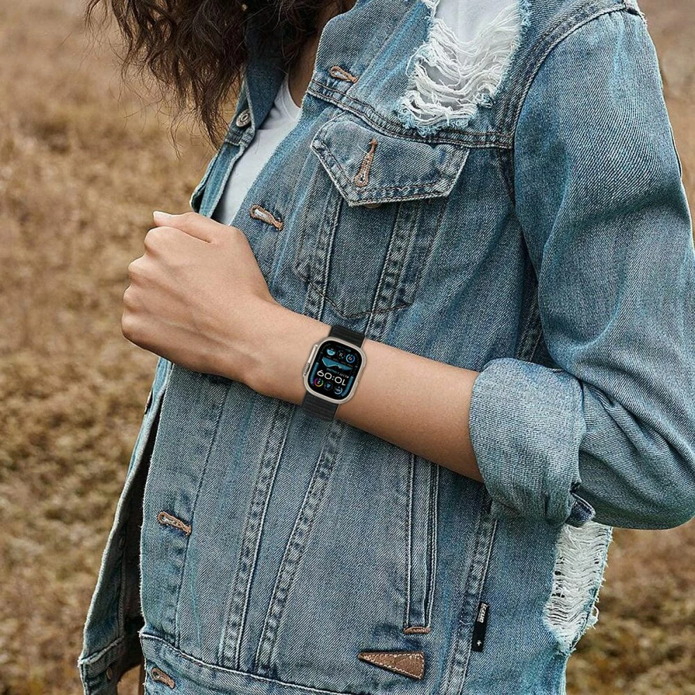 Najlonski pašček za Apple Watch, Tech-Protect, 44/45/46/49 mm, črn