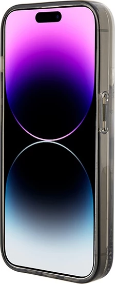 Ovitek za telefon Ikonični tekoči bleščice za iPhone 15 Pro, prozoren, Karl Lagerfeld