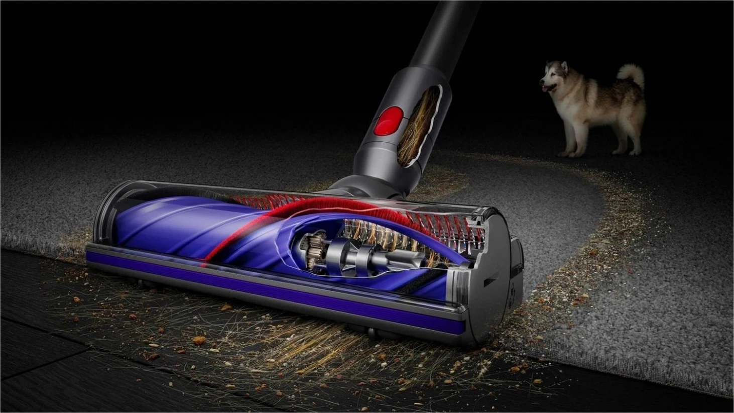 Brezvrečasta navpična sesalnik, Dyson V8 Absolute, rumen