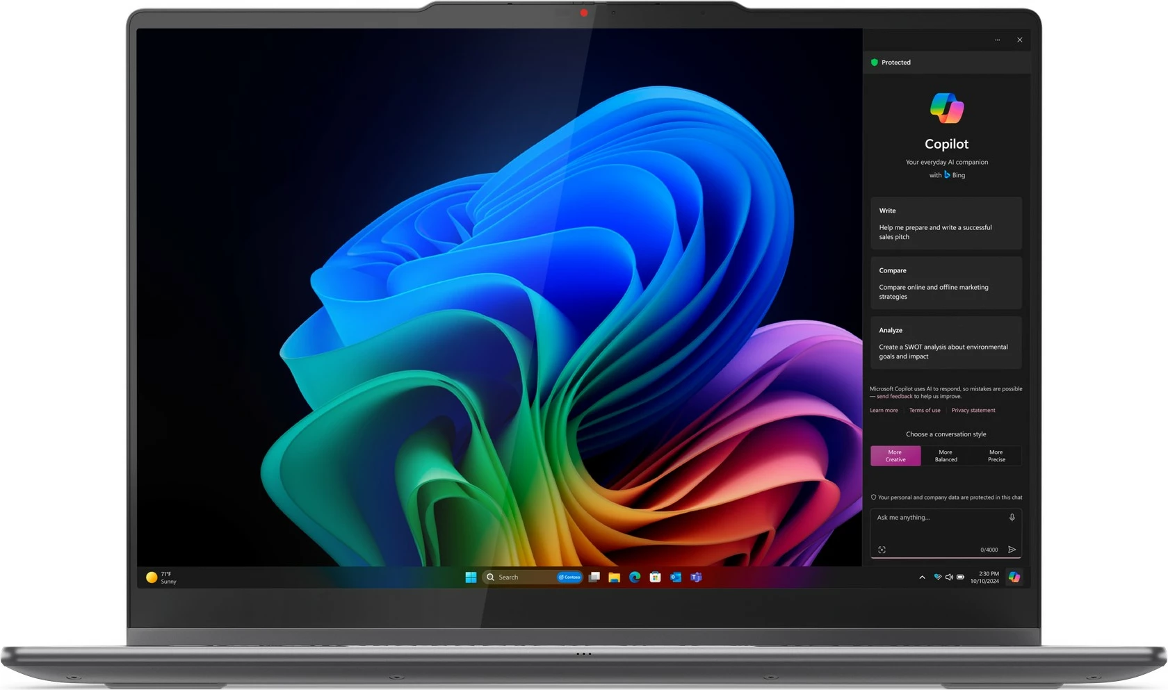 2-v-1 prenosnik Lenovo Yoga 7, Intel Core Ultra 7 258V, 32GB/1TB SSD, 2,8K OLED, siv