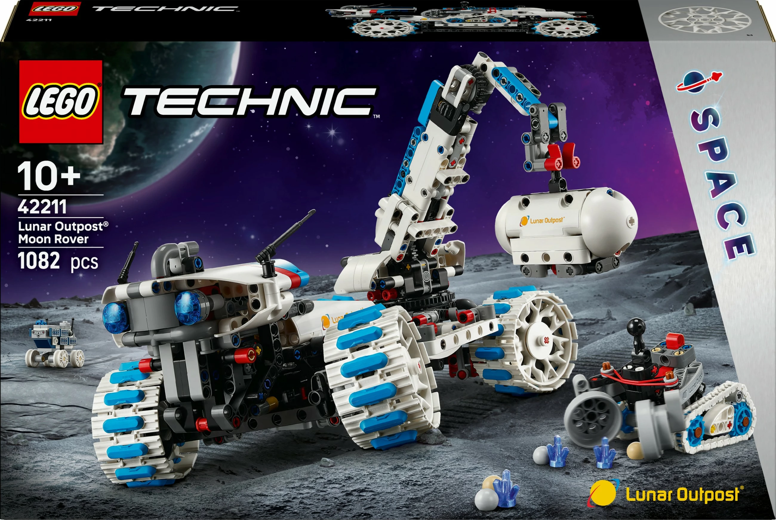 Gradbeni set LEGO Technic Lunar Outpost 42211, 1082 kosov, večbarven