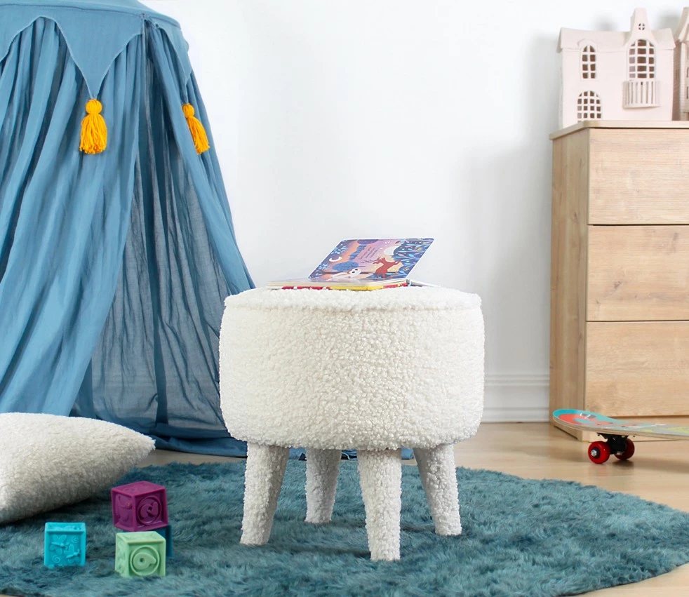 Puf iz umetnega krzna, Atelier del Sofa Moouv 3336, bela