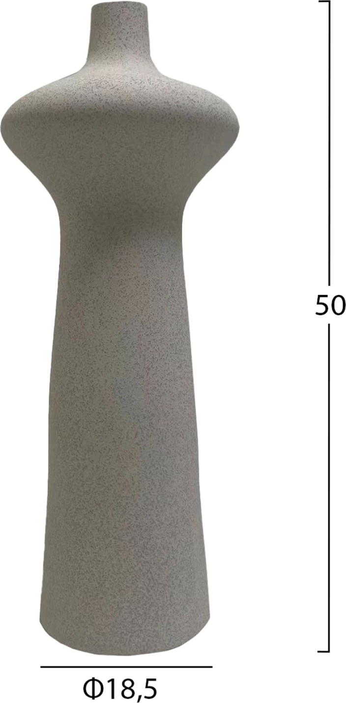 Keramična namizna dekoracija žezlo FH4636.01 v barvi bele z kristalizacijo Φ18,8x50Hcm
