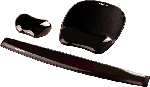 Podloga za miško in zapestje Fellowes, črna