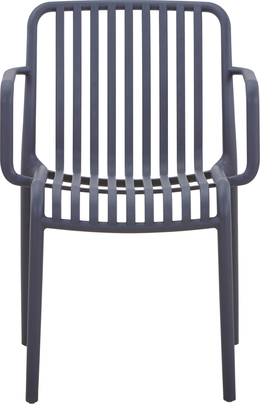 Zunanji naslanjač CONVEE FH6105.03 iz polipropilena v sivi barvi 55x56x79H cm