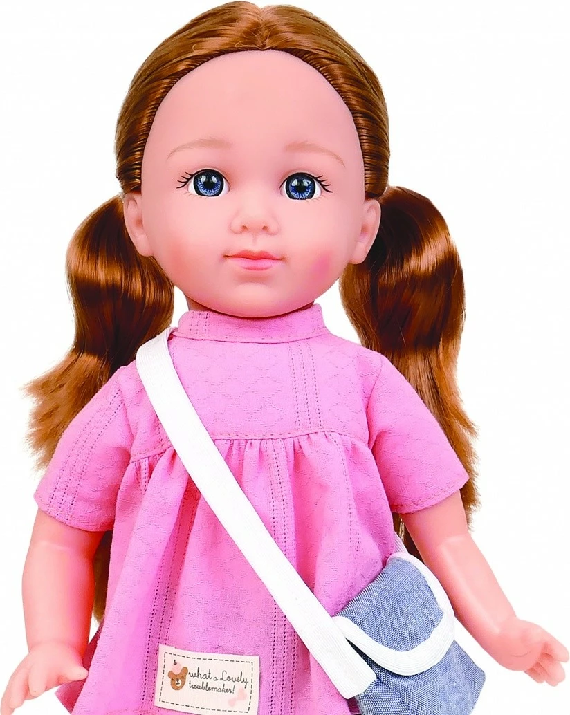 Funkcionalna lutka Natalia, Artyk 185656, 36 cm, z zvokom in pesmimi, rožnata tunika