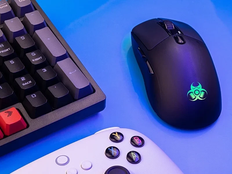 Brezžični igralni miš GameZone THOR RGB, 10.000 DPI, črn