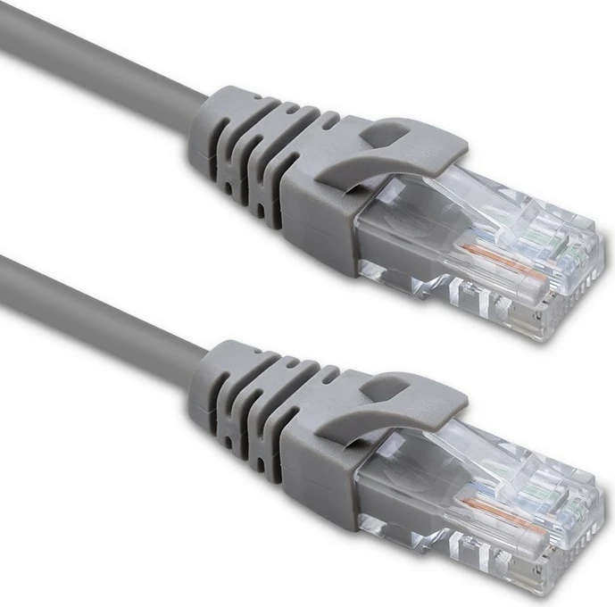 Mrežni kabel CAT5e, 5 m, RJ-45, siv, Qoltec