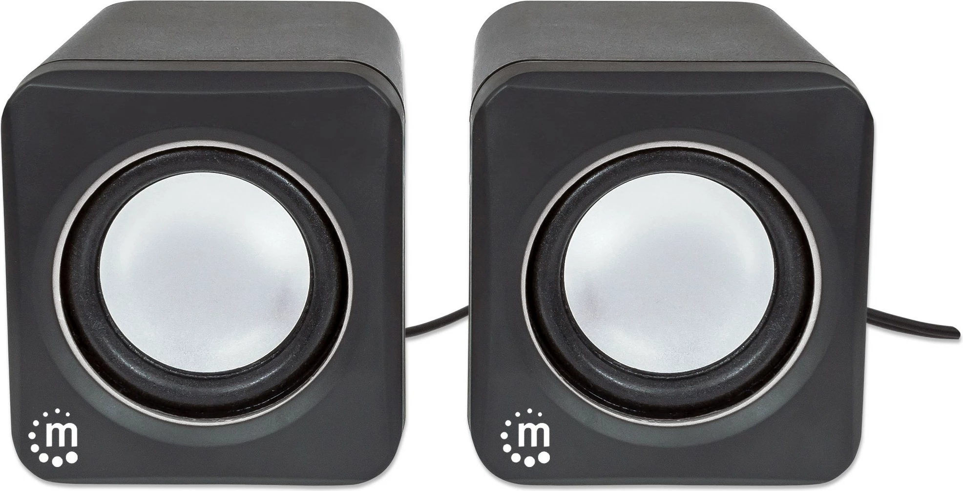 Stereo zvočniki Manhattan 2600 Series, USB, 2x3W, za PC/laptop, črno/sivi