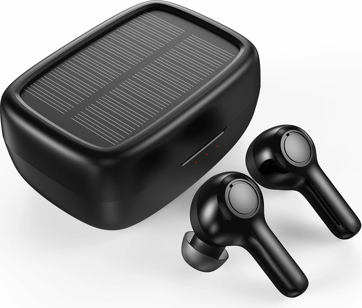 Brezžične TWS slušalke s sončnim panelom Choetech BH-T09, črne