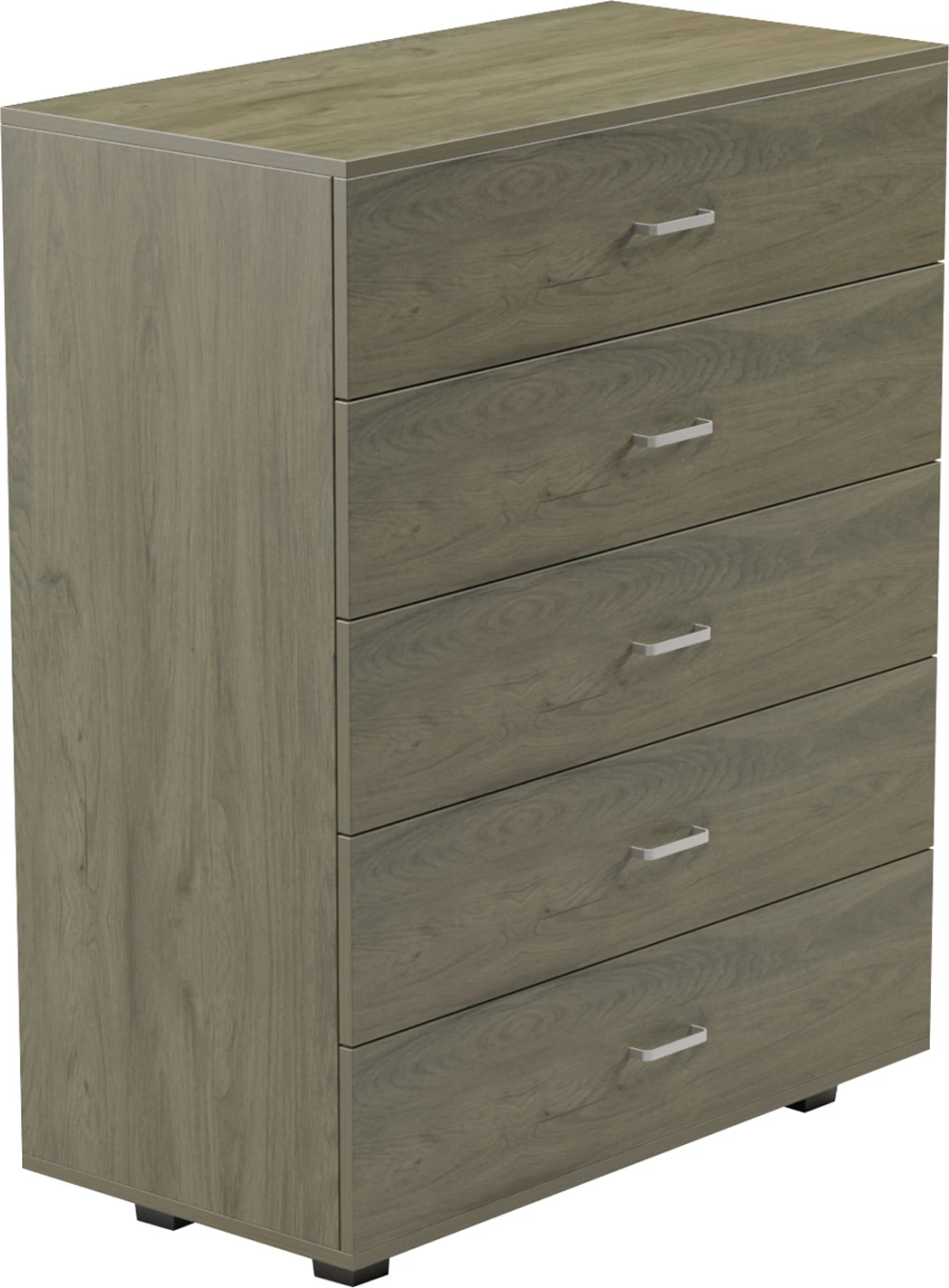 Komoda s petimi predali THORG FH8995.05 - melamin v temno olivni barvi 80Χ40Χ100Hcm