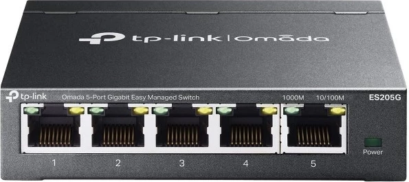 Upravljan stikalo Omada ES205G, TP-Link, 5-portno, Gigabit Ethernet, črno