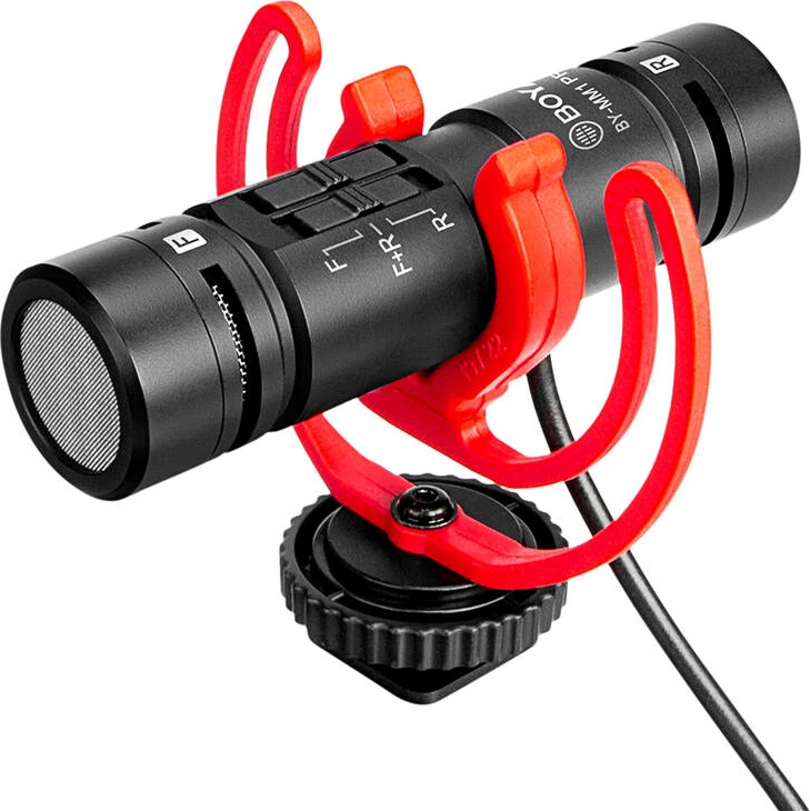 Mini mikrofon za kamere BOYA BY-MM1 PRO, superkardioidni, brez baterije, črn