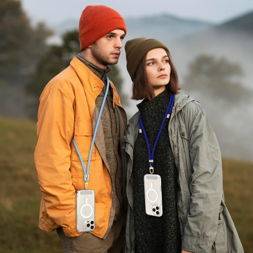 Rokav za nošnjo čez ramo za telefon Tech-Protect C7S, s priključkom, moder