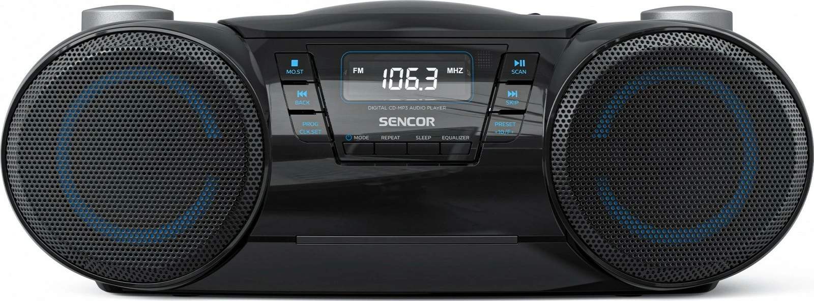 Prenosni boombox Sencor SPT 4710B, CD/MP3/USB/SD, Bluetooth 5.3, FM PLL, 16 W, črn