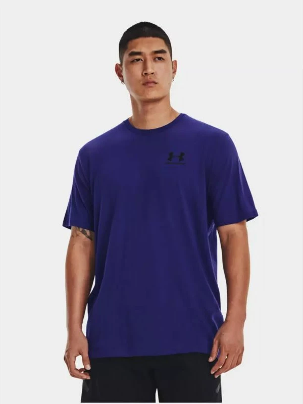 Majica z logotipom na levi strani, Under Armour M 1326799-468, mornarsko modra