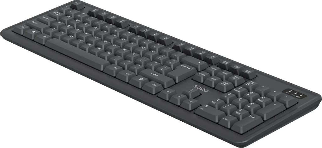 Set brezžične tipkovnice in miške Savio KB-03, USB, QWERTY, angleščina (ZDA), črn
