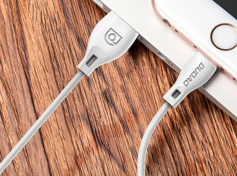 Lightning kabel, 2 m, 2,1 A, bel, Dudao L4L