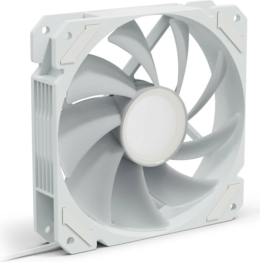 Ventilator za ohišje SHARKOON SHARK Mirror RGB PWM 120 mm, bel