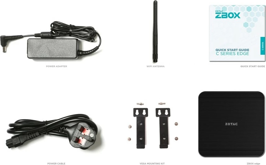 Kompakten mini računalnik Zotac ZBOX edge CI343, DDR5, PCI Express, Wi‑Fi 6, 40 W