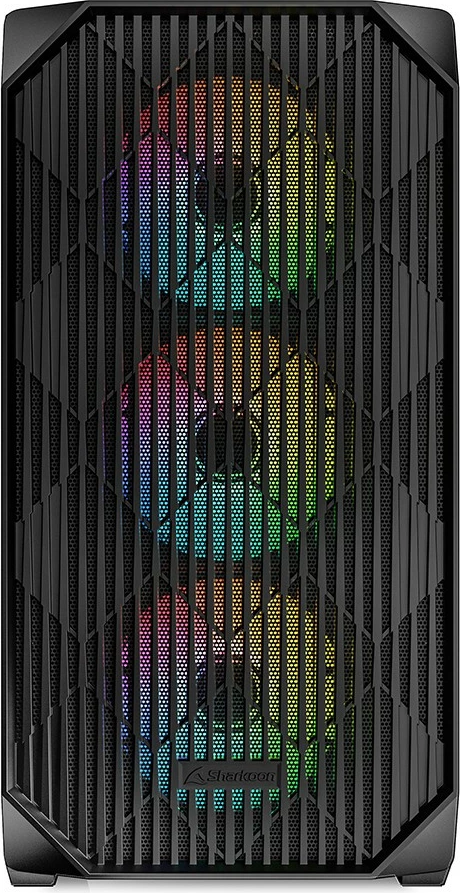 Mikro-ATX ohišje Sharkoon MK3 RGB, 1x steklo, črno