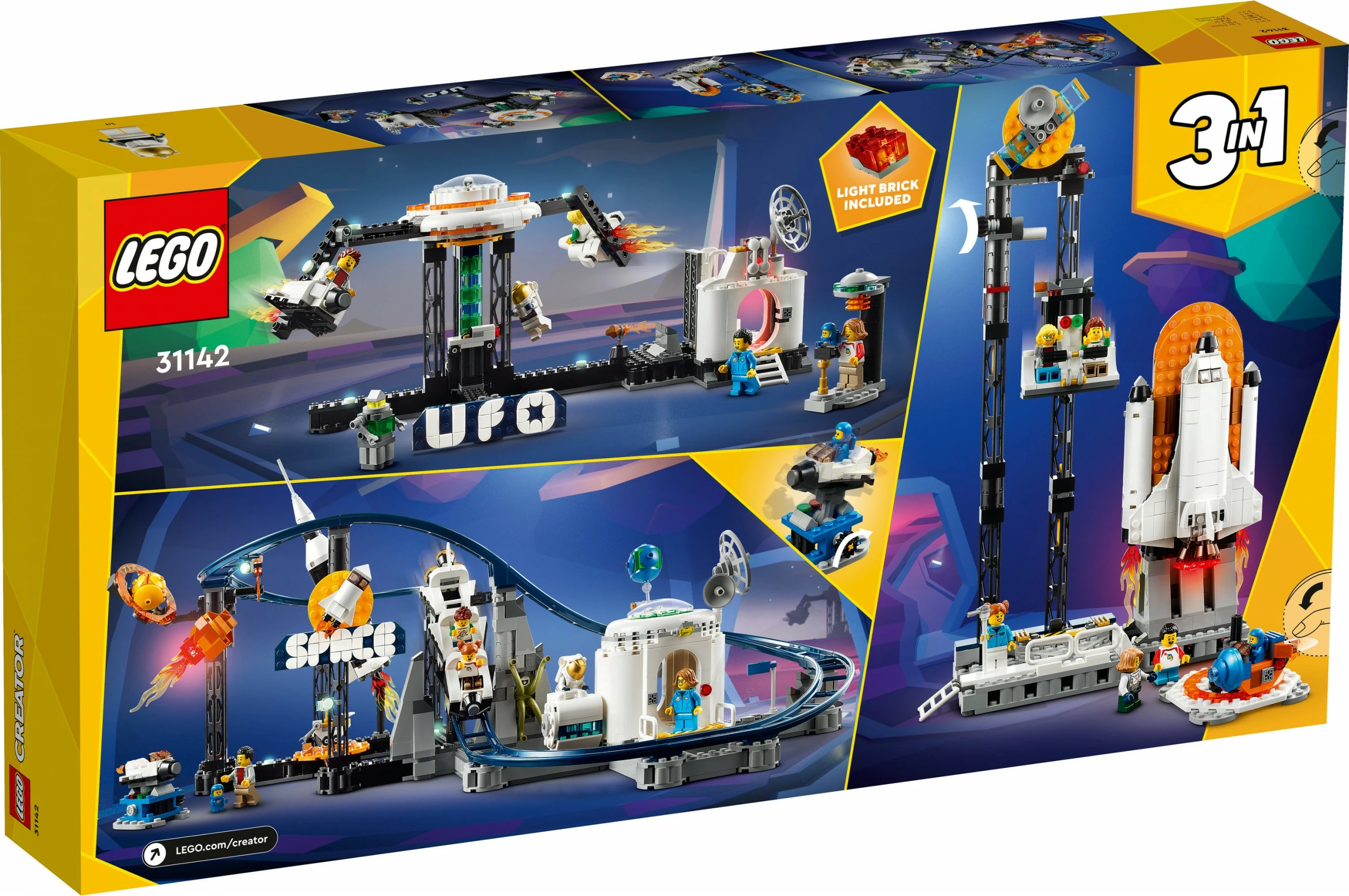 Vesoljski tobogan LEGO Creator 3in1, 9+, 874 delov, plastika